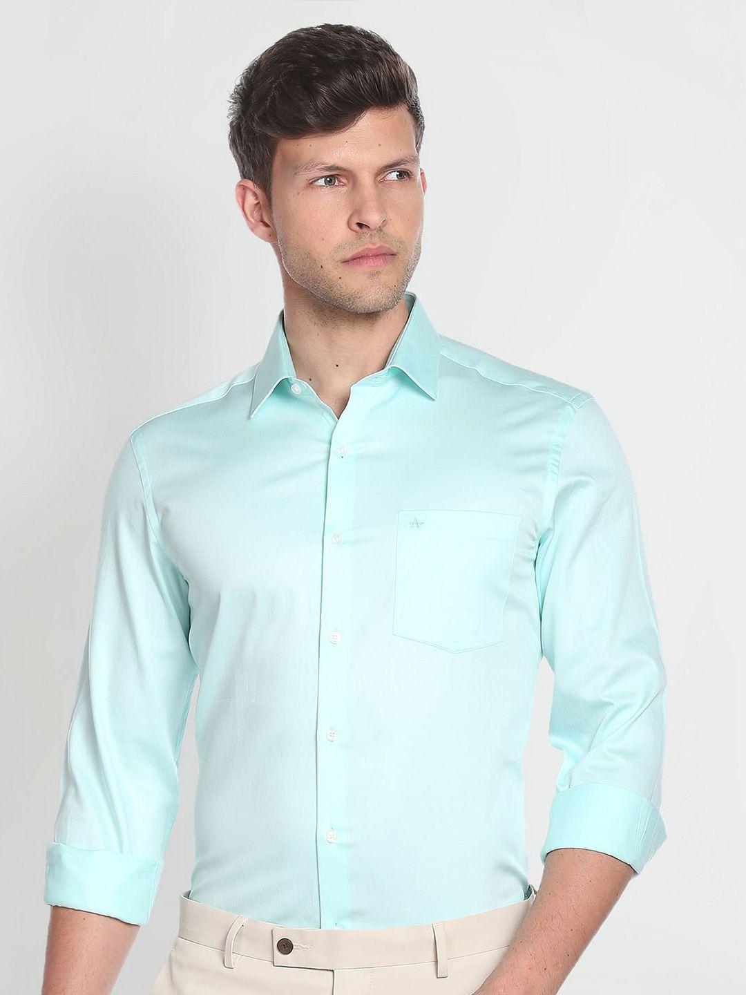arrow spread collar slim fit pure cotton casual shirt