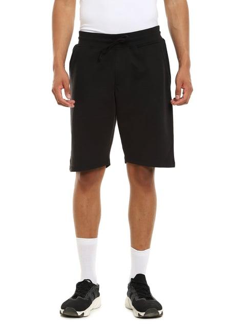 arrow black regular fit shorts