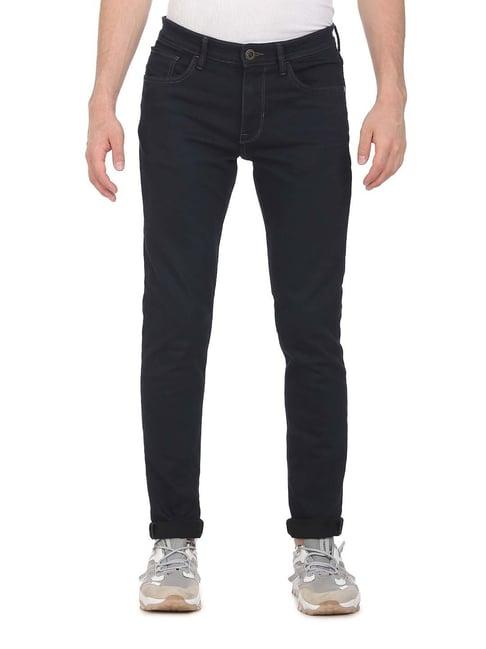 arrow blue jeans blue slim fit lightly washed jeans