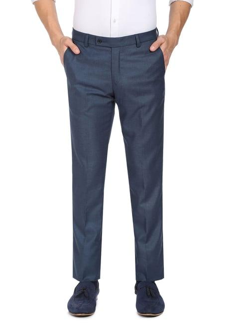 arrow dark blue regular fit trousers