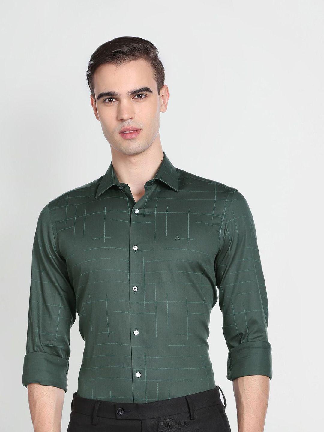 arrow geometric printed twill cotton formal shirt