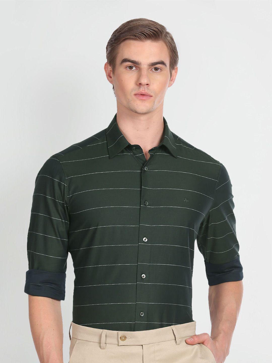 arrow horizontal striped pure cotton casual shirt