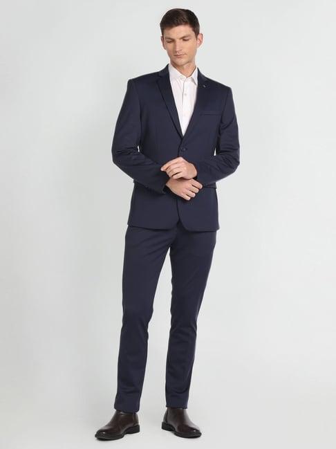 arrow ink blue slim fit two piece suit