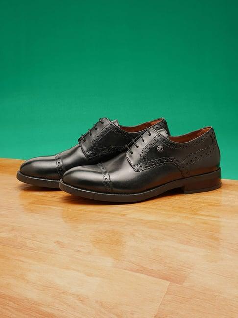 arrow men's lynx black brogue shoes