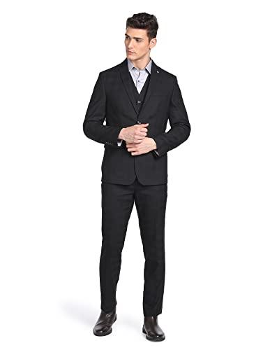 arrow men's polyester reversible waistcoat regular fit suit (arafsu5523_black
