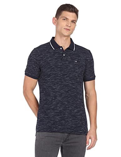 arrow men's regular fit polo shirt (asaeots3552_navy l)