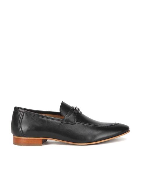 arrow men's wellington black loafers