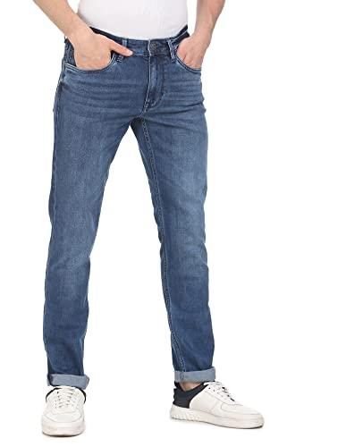 arrow men blue mid rise jameson slim fit jeans