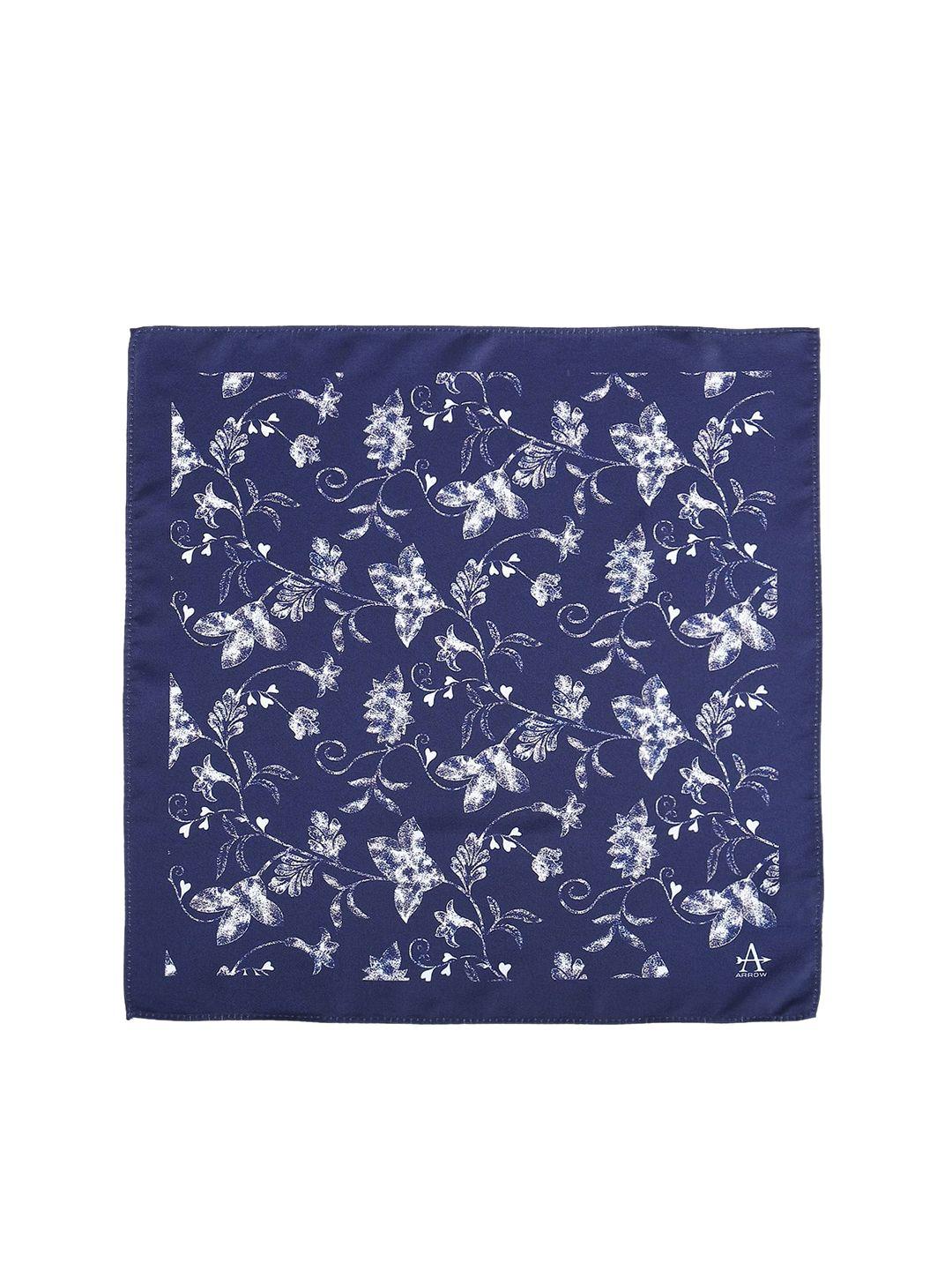 arrow men floral printed twill pocket square