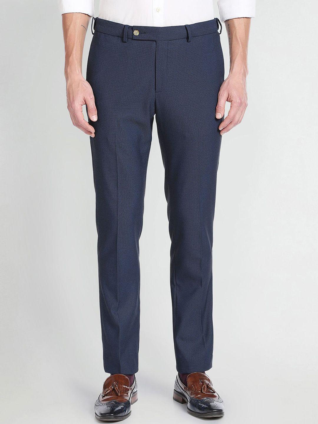 arrow men mid-rise formal trousers