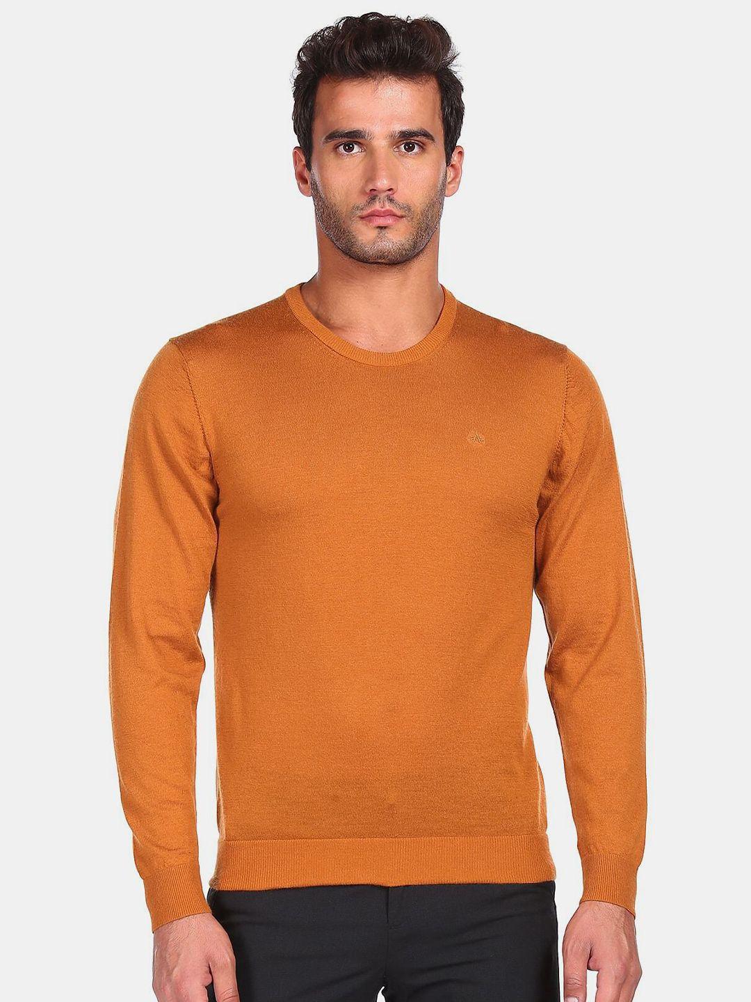 arrow men orange pullover