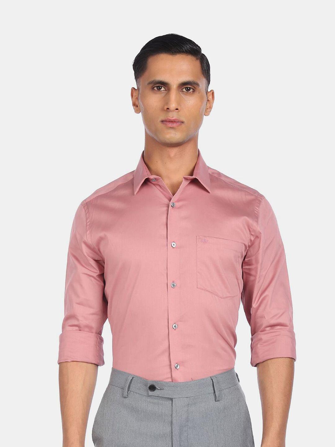 arrow men pink formal shirt