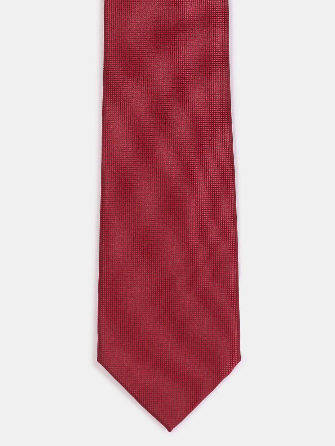 arrow men red & blue woven design broad tie