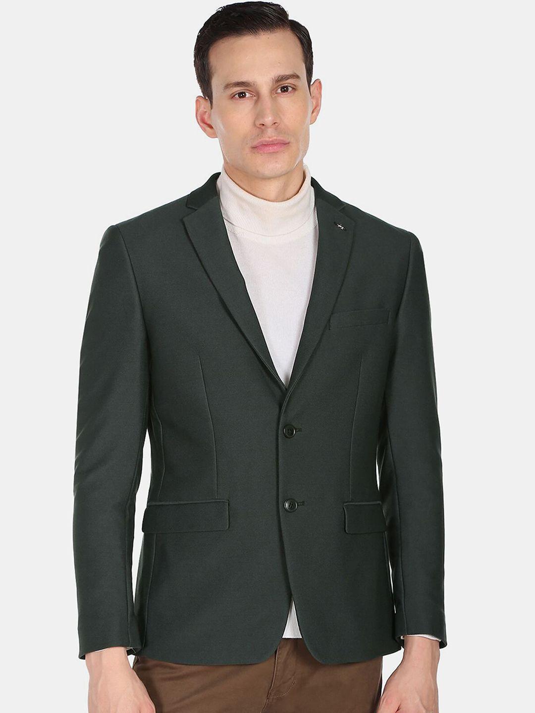 arrow men solid single-breasted blazer