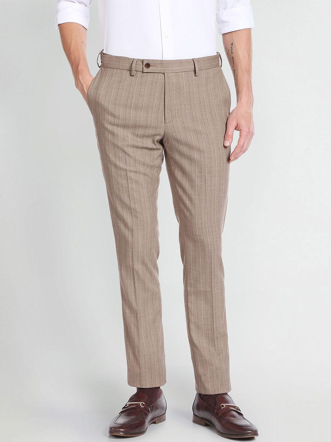 arrow men striped formal trousers