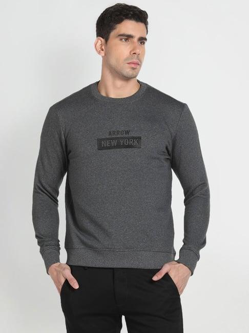 arrow new york grey regular fit sweatshirt