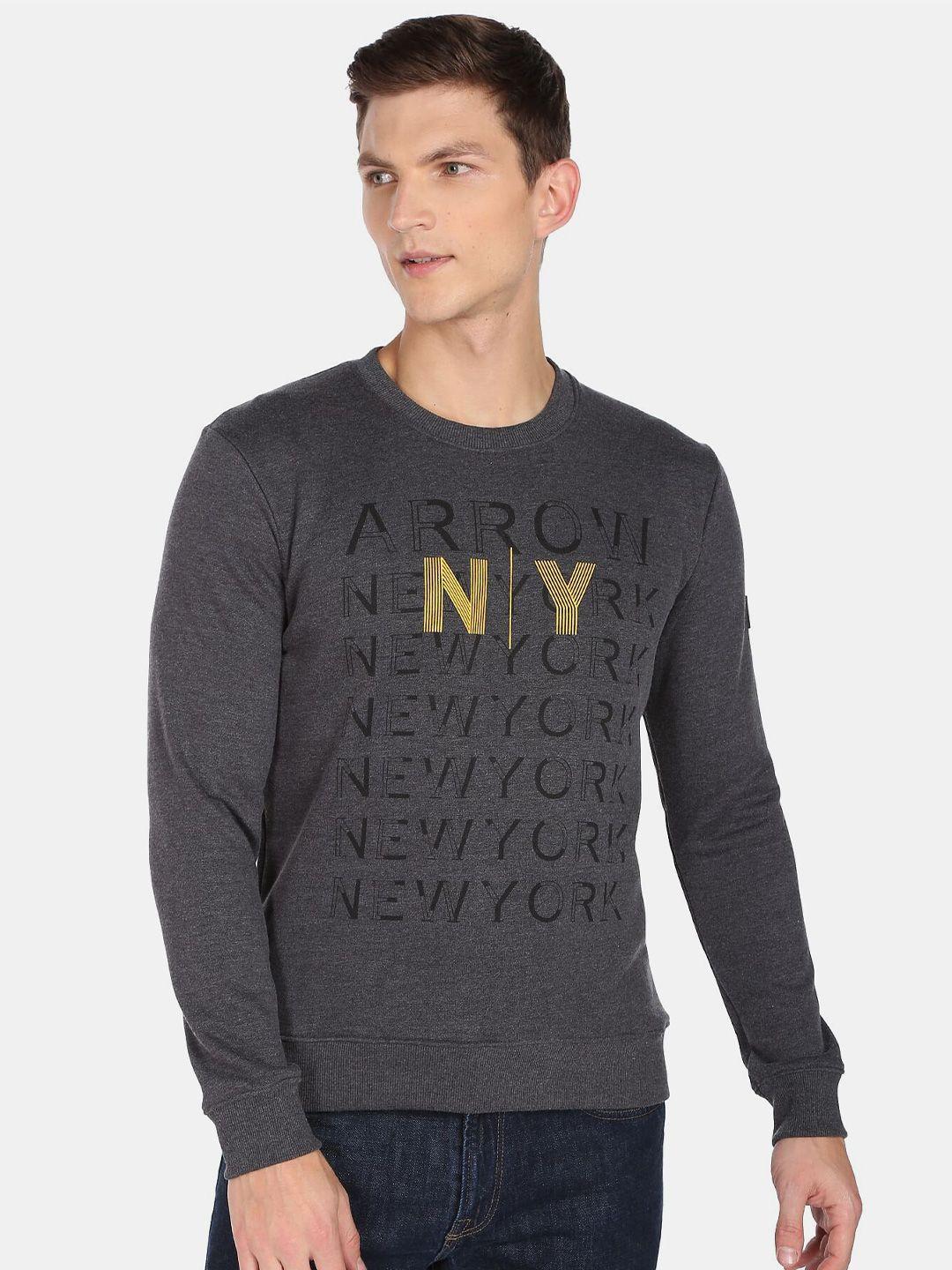 arrow new york men printed sweatshirt