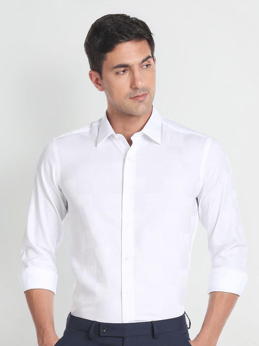 arrow new york men pure cotton slim fit opaque formal shirt