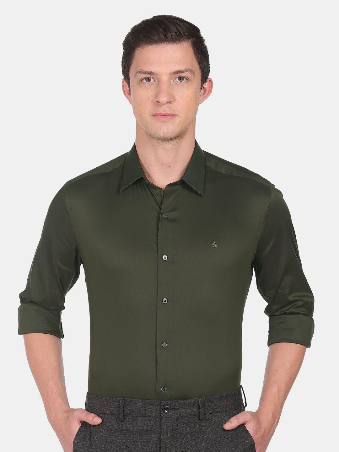 arrow new york men slim fit solid cotton formal shirt