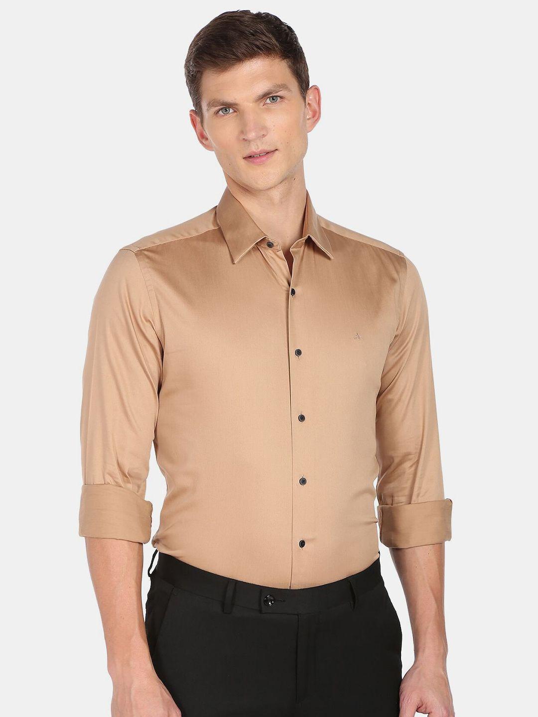 arrow new york men slim fit solid cotton formal shirt