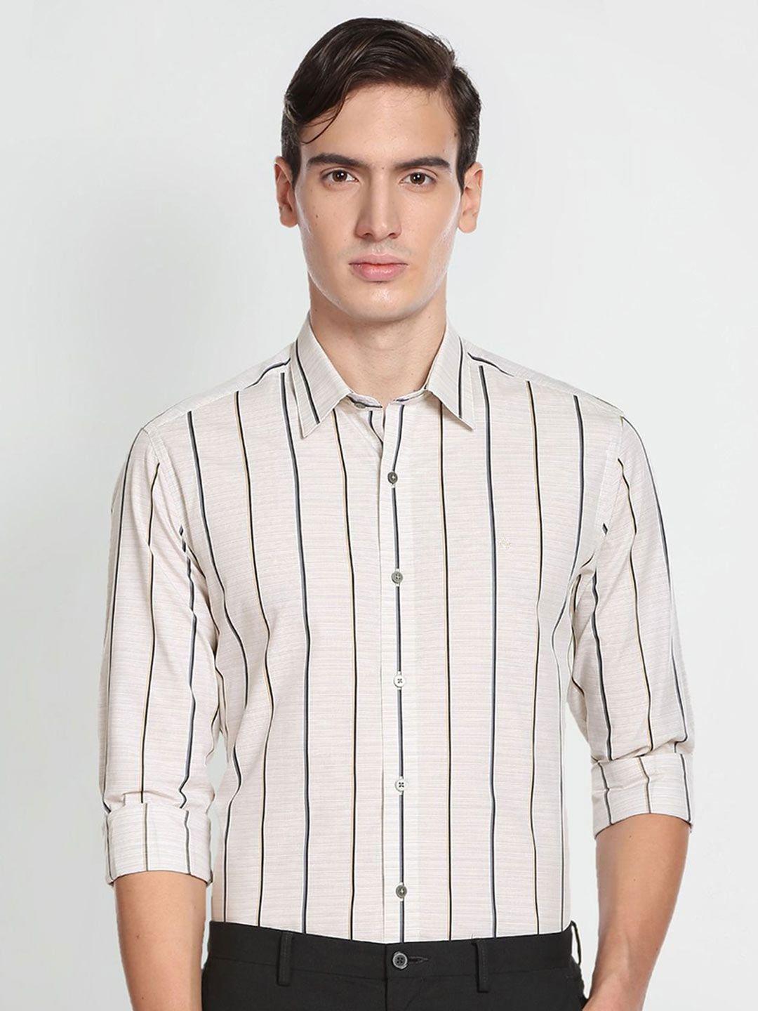 arrow new york men slim fit striped casual cotton shirt