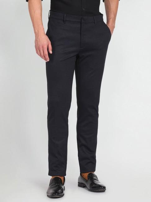 arrow newyork blue slim fit trousers