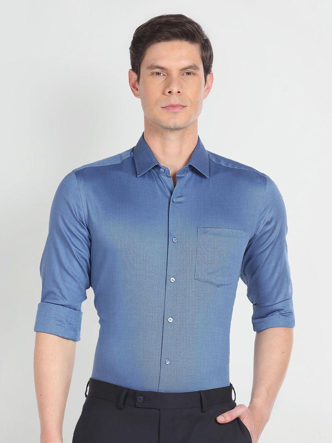 arrow slim fit spread collar pure cotton formal shirt