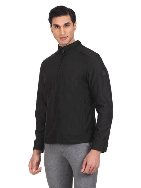 arrow sport black regular fit jacket