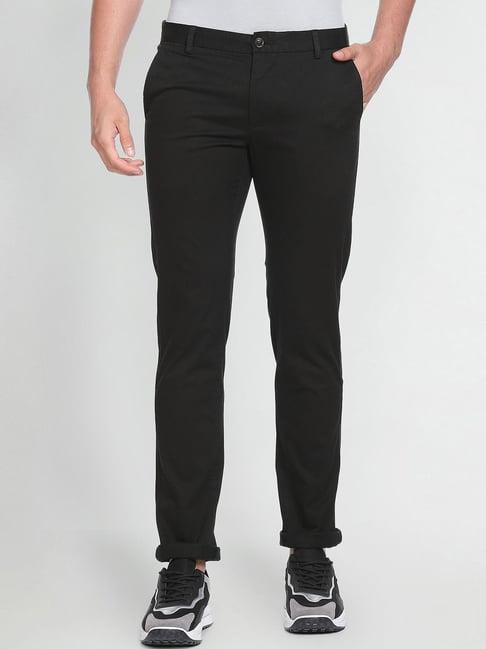 arrow sport black slim fit chinos