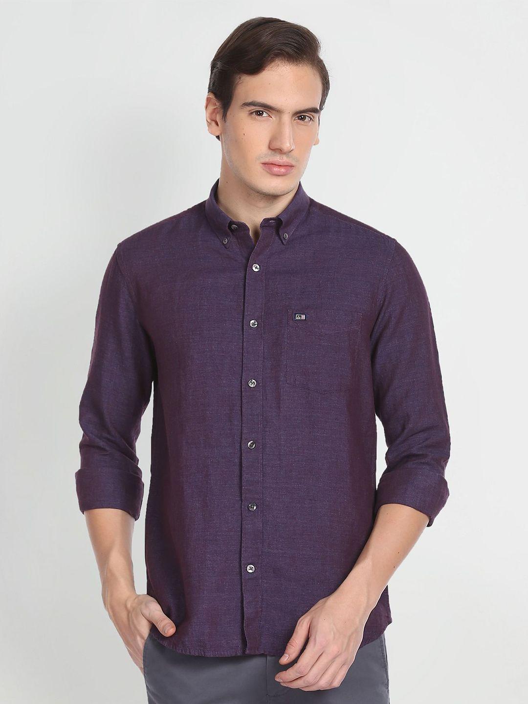 arrow sport button down collar slim fit casual shirt