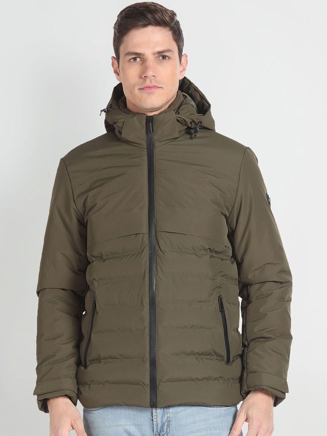 arrow sport hooded puffer jacket