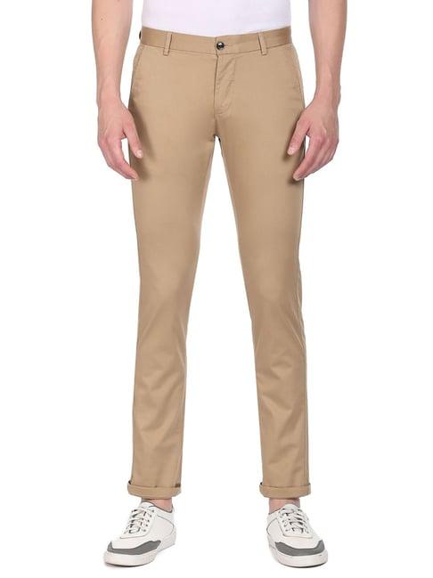 arrow sport khaki cotton slim fit chinos