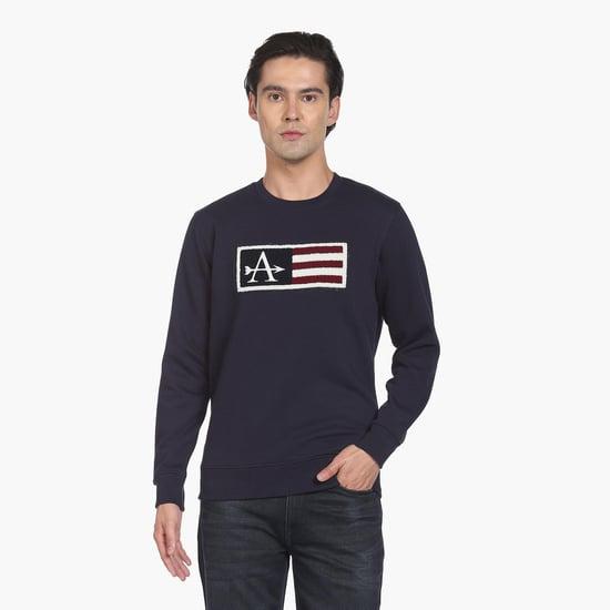 arrow sport men appliqued sweatshirt