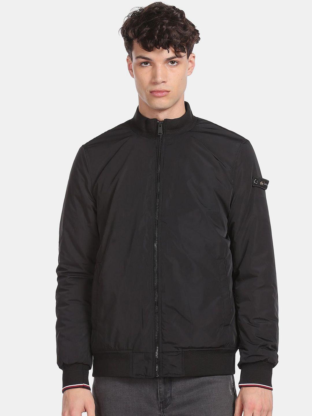 arrow sport men black bomber jacket