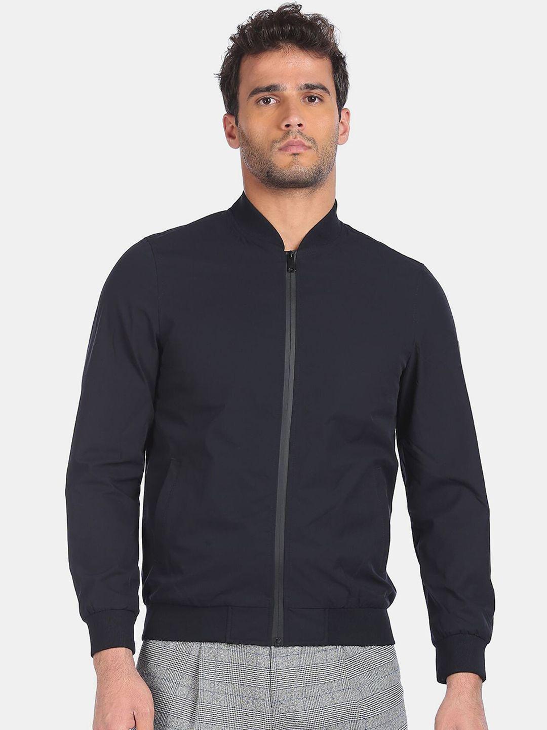 arrow sport men blue bomber jacket