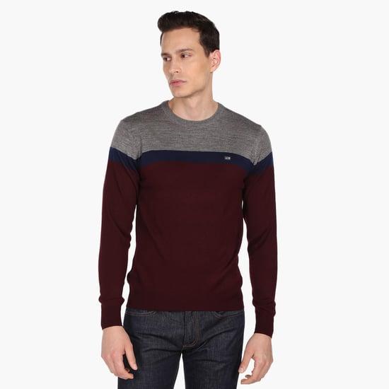 arrow sport men colourblocked sweater