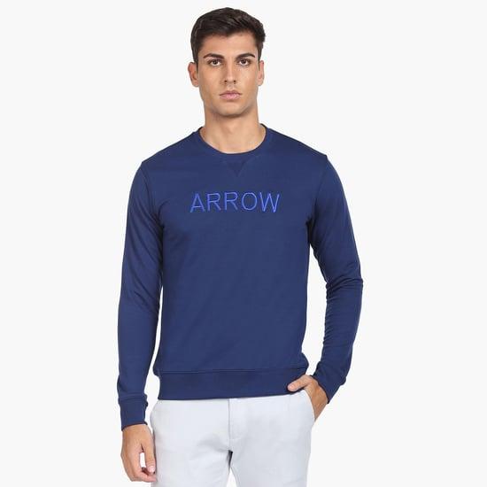 arrow sport men embroidered sweatshirt