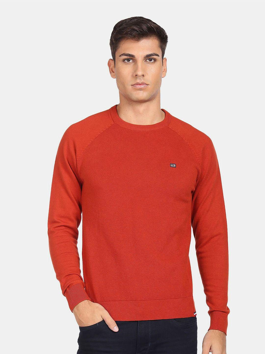 arrow sport men orange pullover