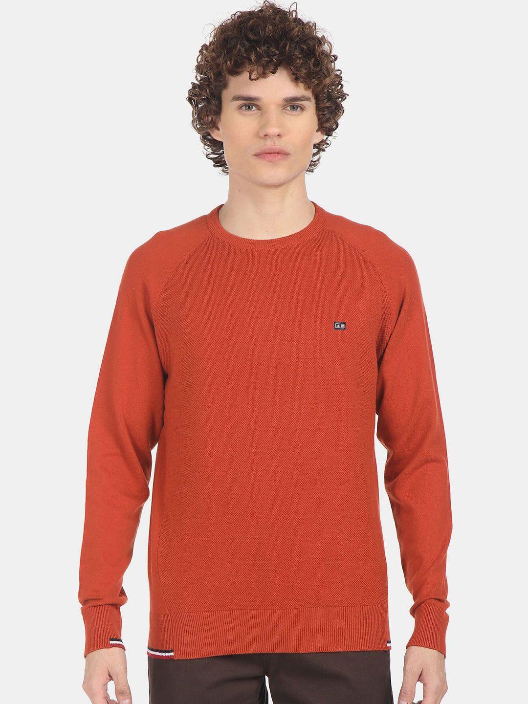 arrow sport men orange sweaters