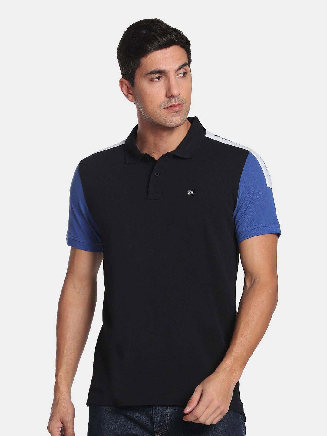 arrow sport men polo collar pure cotton t-shirt