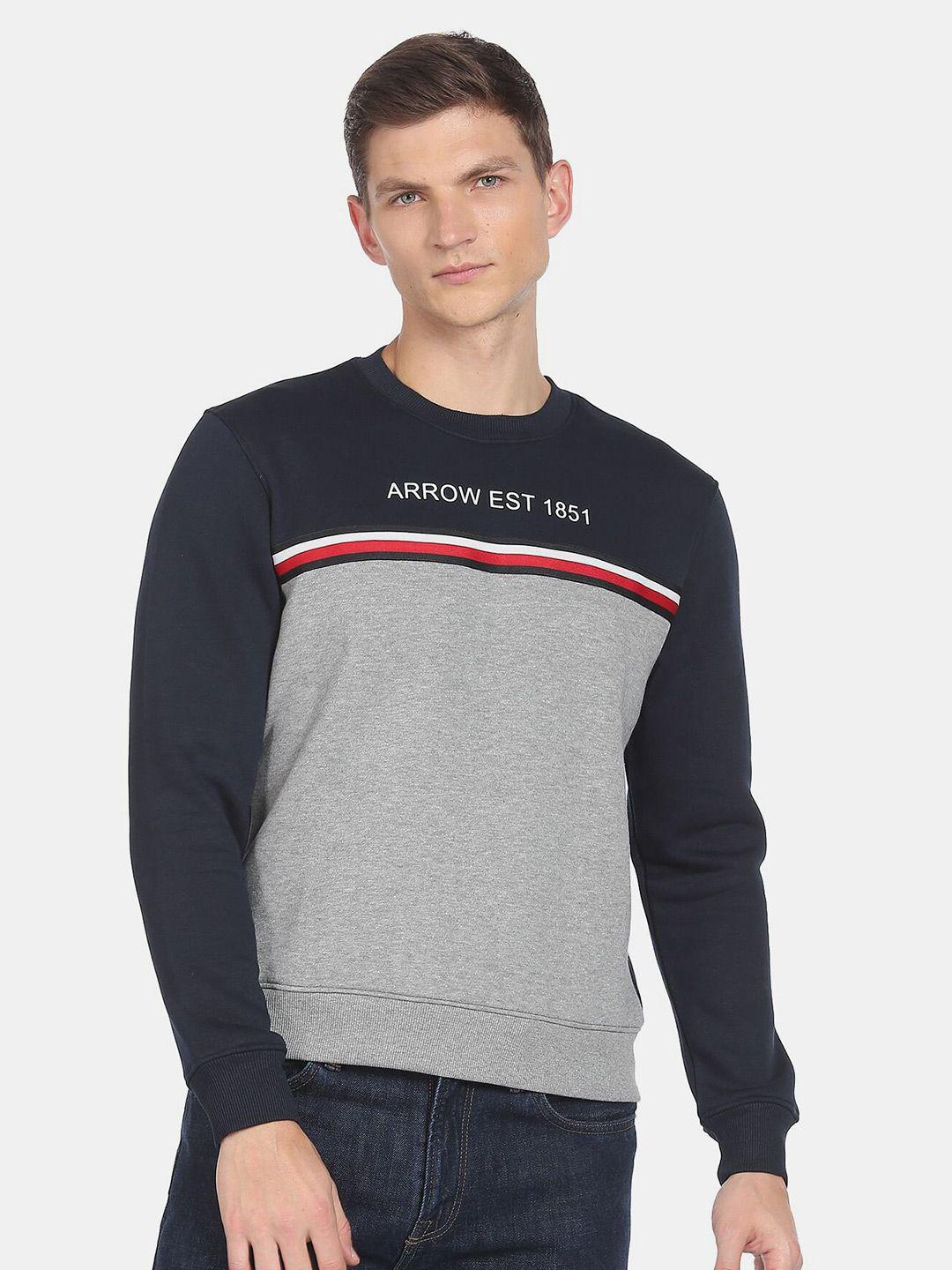 arrow sport men printed sweatshirt