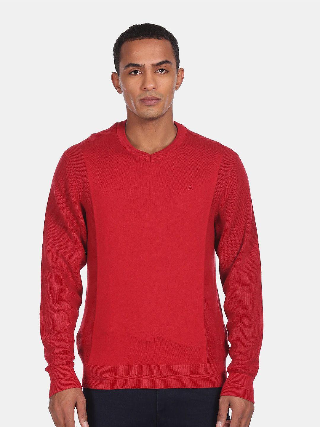 arrow sport men red sweaters
