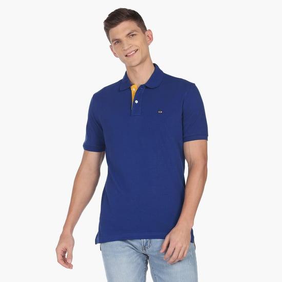 arrow sport men solid regular fit polo t-shirt