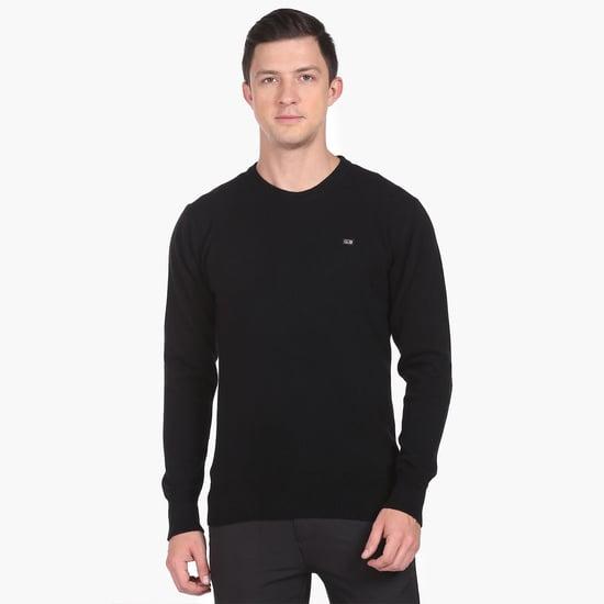 arrow sport men solid sweater