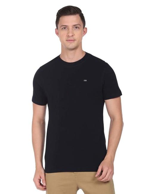 arrow sport navy regular fit cotton t-shirt