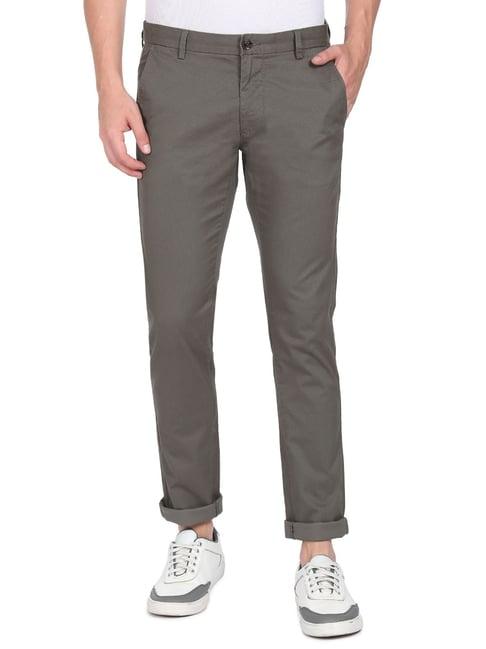 arrow sport olive slim fit texture chinos