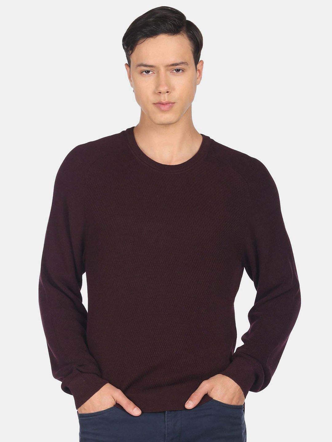 arrow sport round neck long sleeves pure cotton pullover