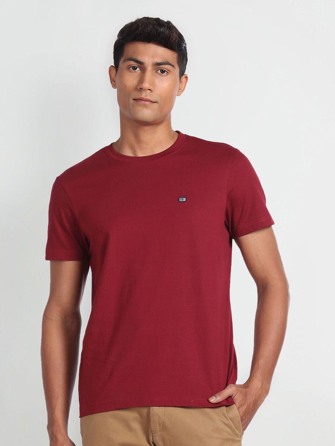 arrow sport round neck pure cotton t-shirt