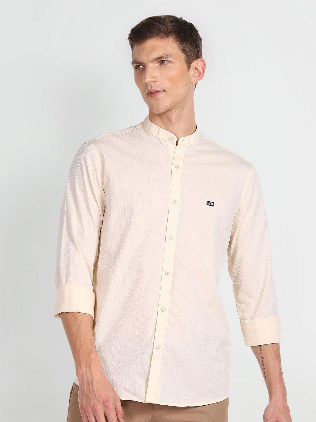 arrow sport slim fit opaque pure cotton casual shirt