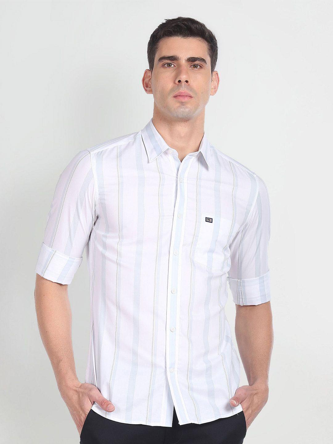 arrow sport slim fit opaque striped casual shirt